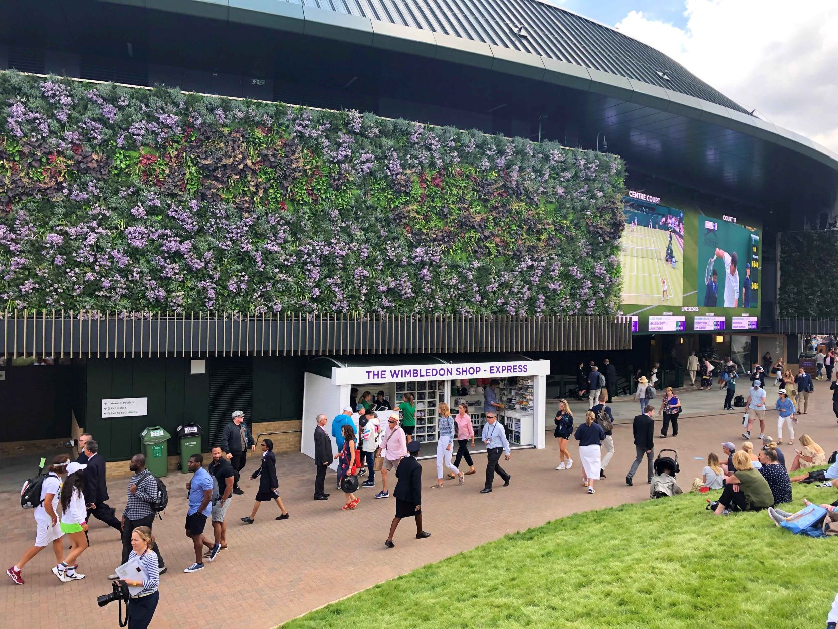 Biotecture Living Wall Court Number One wimbledon 