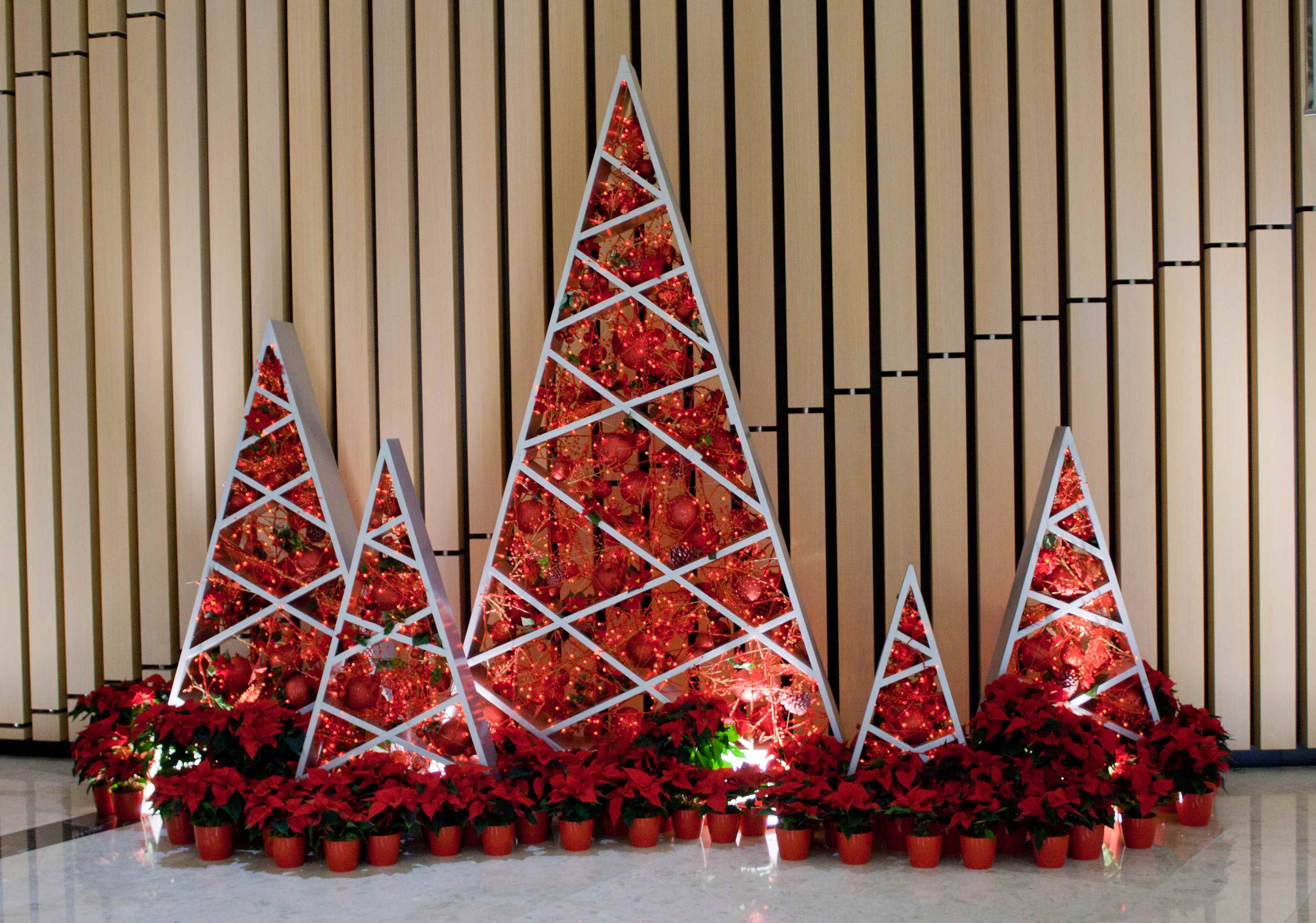 Picture 7 UBS Xmas 2018 Zig Zag trees with poinsettias1
